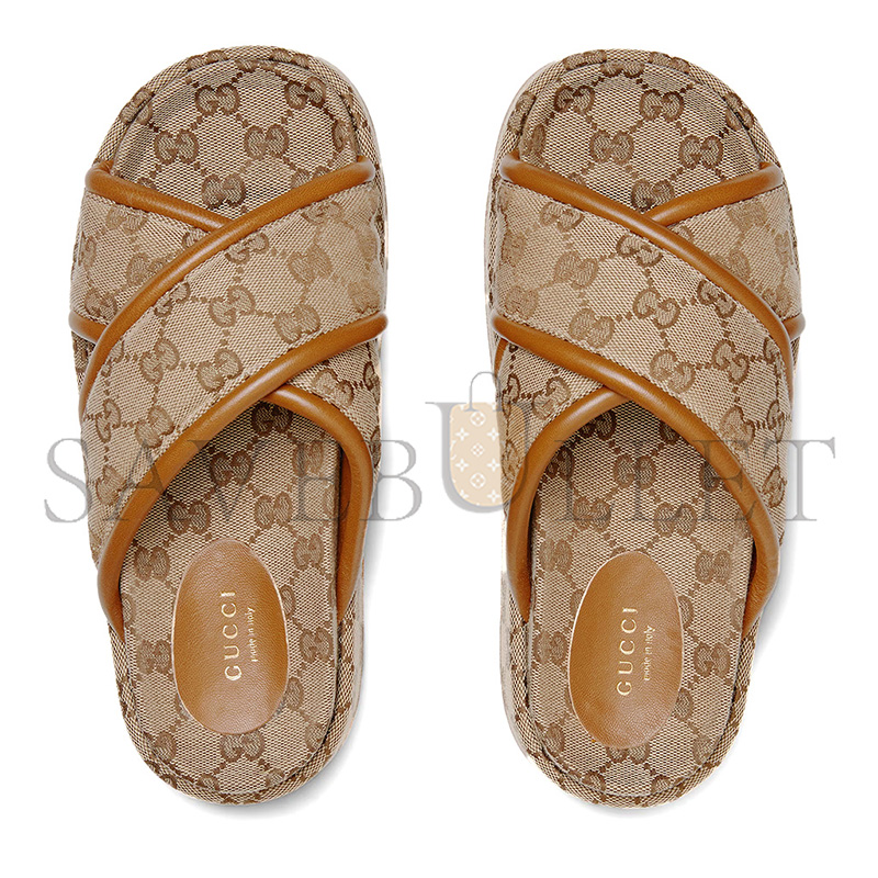 GUCCI WOMEN'S GG PLATFORM SANDAL 816798 GUCCI WOMEN'S GG PLATFORM SANDAL 816798